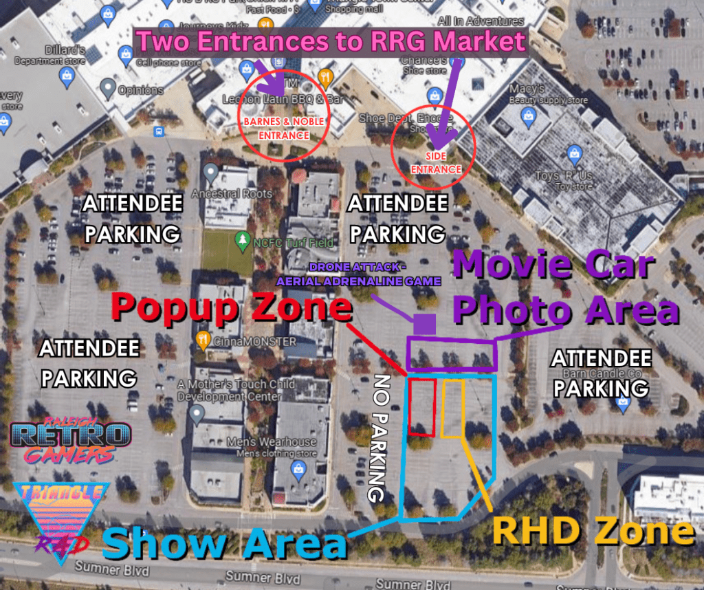 triangle town center car show map