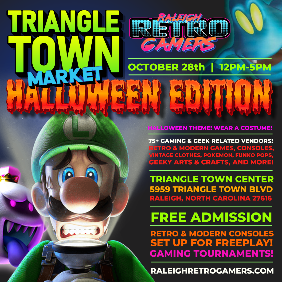 triangle town center gaming market, gaming convention raleigh