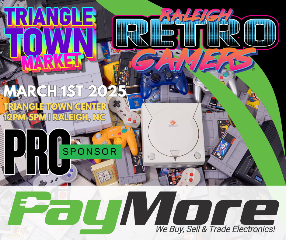 paymore raleigh, paymore cary, paymore raleigh retro gamers, paymore retro games, paymore video games