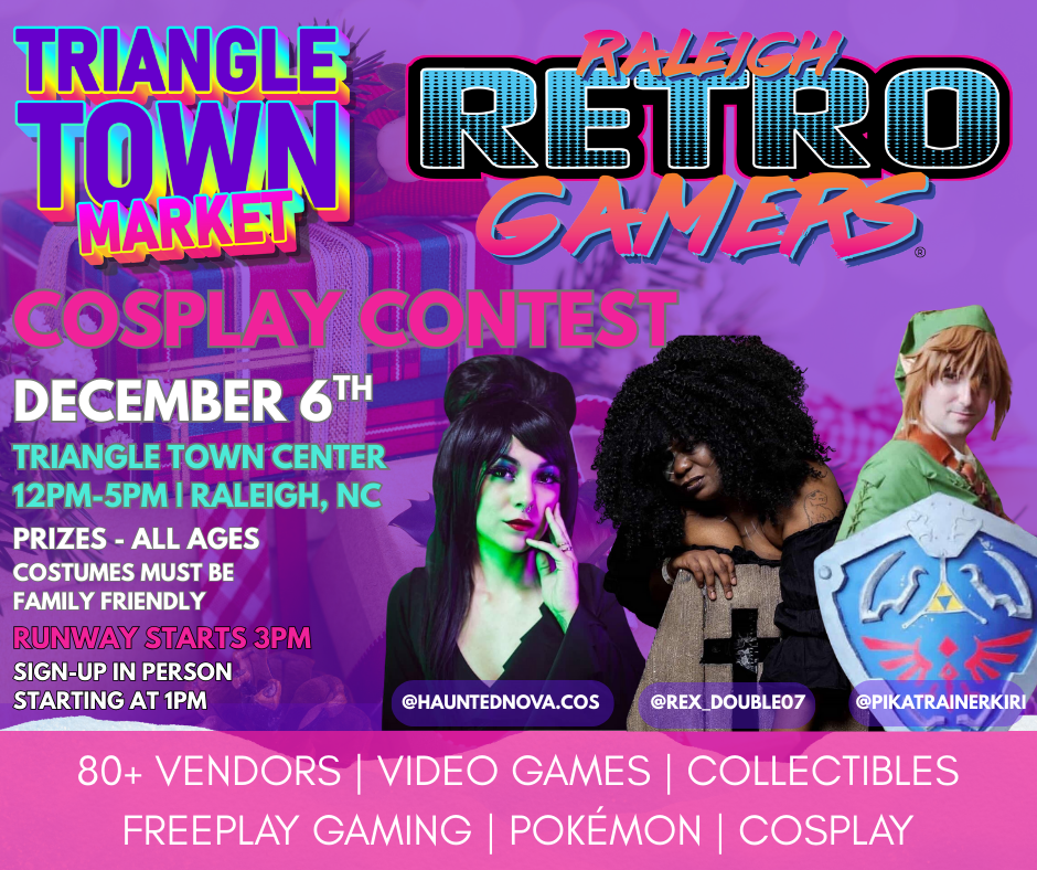 COSPLAY RALEIGH, RALEIGH RETRO GAMERS COSPLAY, TRIANGLE TOWN CENTER COSPLAY