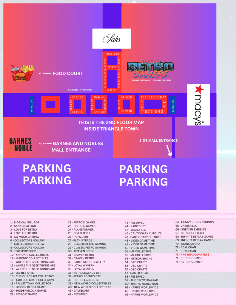 raleigh retro gamers, triangle town