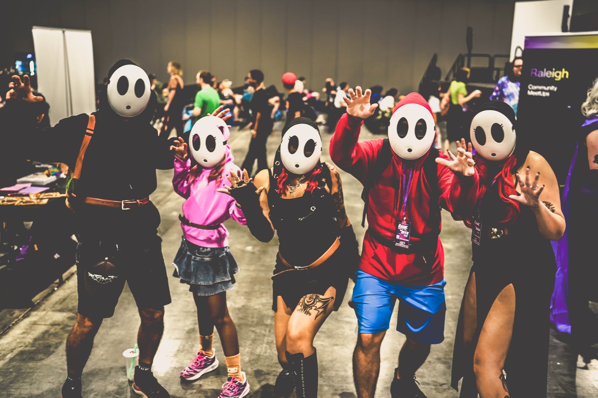 Shy Guy cosplay group at GGE